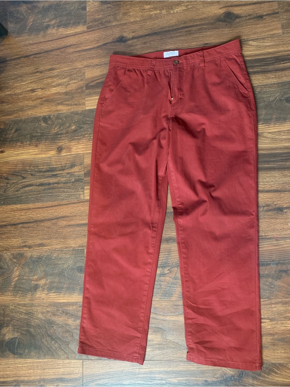 Women’s Brick Red Chino Pants - Straight Fit